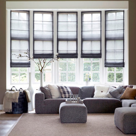 Римская Штора Флора Серый 2056