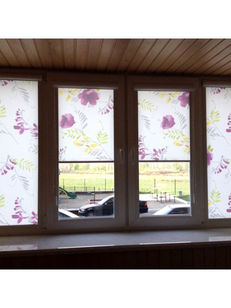 Рулонные шторы закрытого типа с направляющими Вариант 16