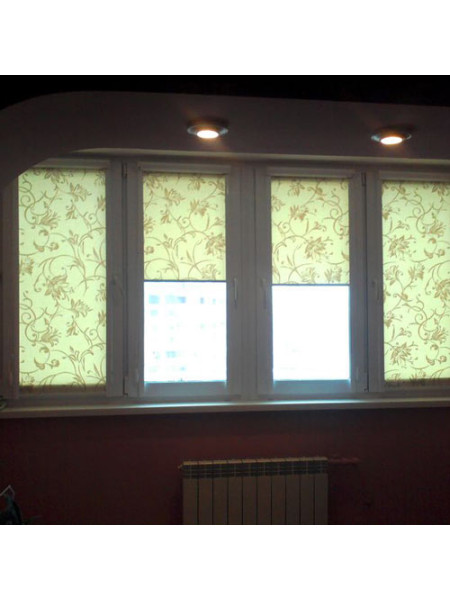 Рулонные шторы закрытого типа с направляющими Вариант 3