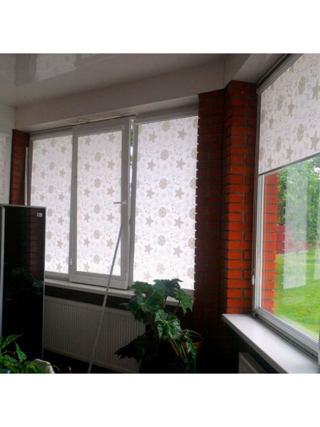 Рулонные шторы закрытого типа с направляющими Вариант 6